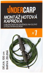 Hotový Návazec UnderCarp Kaprová montáž se safety klipem a pojistným kolíkem Zelená / 100c