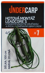 Hotový Návazec UnderCarp Leadcore s vysokopevnostní závěskou a rychlovýměnným obratlíkem 4