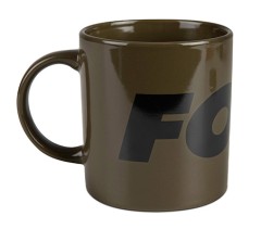 Hrnk Fox zelena i crna logo keramička šalka
