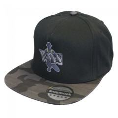 Kapa Vass Snapback Crna s Crno/Sivim Kamuflažnim Šiljkom