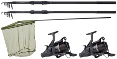 Kaprový set JRC Defender 3,60m 2diel 3,00lb + 2x Naviják Mitchell MX1 FS 6500 + Sieťka 38"