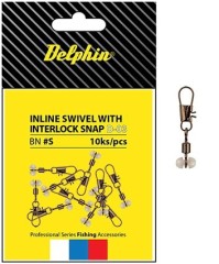 Karabínka s Obratlíkom Delphin Inline head Swivel with Interlock Karabínka s Obratlíkom Delphin Inline head Swivel with Interlock