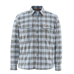 Košeľa Simms Coldweather Shirt Tidal Blue Plaid Veľkosť XL