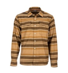 Košulja Simms Gallatin Flannel Štap Tamna Brončana Pruga