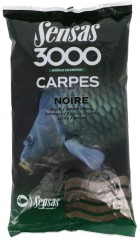 Kŕmenie Sensas 3000 Carpes 1kg (Noir - Zimné Čierne)