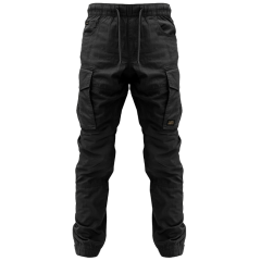 Lehké Kalhoty Kumu Utility Cargos Černé