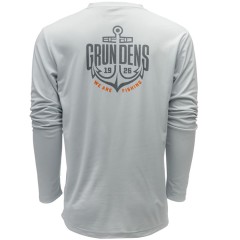 Majica Grundéns Tech Tee LS Logo Anchor Grey Mist