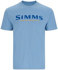 Majica Simms Logo T-Shirt Svijetloplava Melanga Velikost 3XL