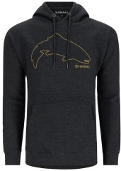 Mikica Simms Trout Outline Hoody Charcoal Heather Veličina 3XL