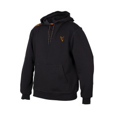 Mikina Fox Collection Black/Orange Hoodie Veľkosť L