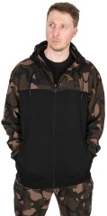 Mikina Fox LW Crna/Kamo Split Zip Kapuljača