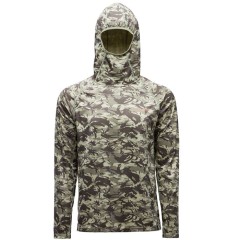 Mikina Grundéns Solstrale Hoody Refraction Camo Zelena