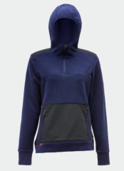 Mikina Grundéns Women's Bering Fleece Hoodie - Maritime Blue