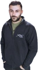 Mikina JetFish Zip Crna