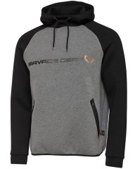 Mikina Savage Gear Tec-Foam Hoodie Tamno Siva Melanž