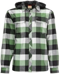 Mikina Simms Coldweather Hoody Moss Green Buffalo Plaid