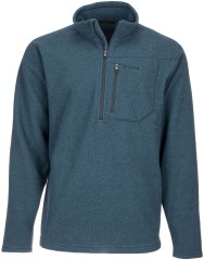 Mikina Simms Rivershed Quarter Zip Dark Moon