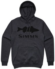 Mikina Simms Walleye Logo Hoody Charcoal Heather