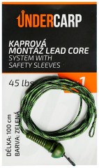 Montáž UnderCarp Lead Core System With Safety Sleeves 45lb 100cm zelena