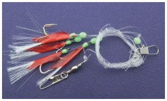 Mořski Uže Mistrall sustav za lov sardina 0,60mm udica 1 crveno-bijela Mořski Uže Mistrall sustav za lov sardina 0,60mm udica 1 crveno-bijela