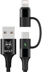 Nabíjací Kábel Wolf 2 in 1 Charging Cable