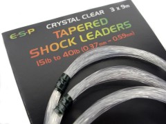 Najlon ESP Tapered Shock Leaders Crystal Clear 3x9m Najlon ESP Tapered Shock Leaders Crystal Clear 3x9m