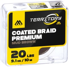 Pletená Návazcová Šňůra Mikado Coated Braid Premium Tmavě Hnědá 10m 20lb
