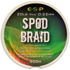 Pletena Šnjača ESP Spod Braid Fluo Zelena 300m 0,22mm 9kg