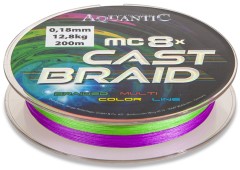 Pletena Šnjura Aquantic MC-8x Cast Braid 200m Višebojna Pletena Šnjura Aquantic MC-8x Cast Braid 200m Višebojna
