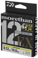 Pletená Šňůra Daiwa Morethan Durasensor 12 Braid EX+Si3 Lime Green 200m