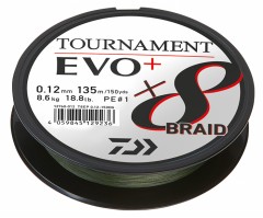 Pletená Šňůra Daiwa Tournament X8 Braid Evo+ Dark Green 270m Pletená Šňůra Daiwa Tournament X8 Braid Evo+ Dark Green 270m