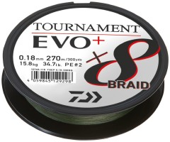 Pletena Šnura Daiwa Tournament X8 Braid Evo+ Tamnozelena 2700m