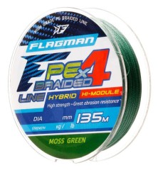 Pletená Šňůra Flagman Braid PE Hybrid F4 Moss Green 135m Pletená Šňůra Flagman Braid PE Hybrid F4 Moss Green 135m