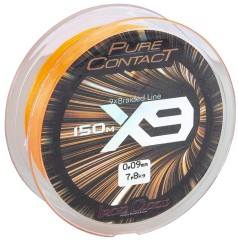 Pletená Šňůra Iron Claw K-Pure Contact X9 Oranžová 150m Pletená Šňůra Iron Claw K-Pure Contact X9 Oranžová 150m