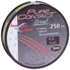 Pletena Šnura Iron Claw Pure Contact Braid Hi-Vis zelena 250m 0,08mm/4,55kg Pletena Šnura Iron Claw Pure Contact Braid Hi-Vis zelena 250m 0,08mm/4,55kg
