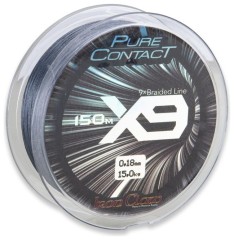 Pletená Šňůra Iron Claw Pure Contact X9 Šedá 1500m 0,21mm/17,0kg
