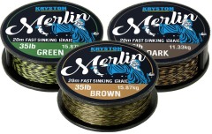 Pletená Šnúra Kryston Merlin Fast Sinking Braid Čierna 20m Pletená Šnúra Kryston Merlin Fast Sinking Braid Čierna 20m