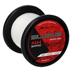 Pletená Šnúra Mikado Silurus 4 X Braid Bílá 300m Pletená Šnúra Mikado Silurus 4 X Braid Bílá 300m