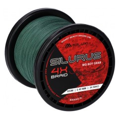 Pletená Šnúra Mikado Silurus 4 X Braid Zelená 600m Pletená Šnúra Mikado Silurus 4 X Braid Zelená 600m