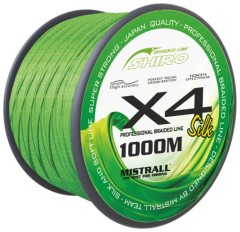 Pletena Šnura Mistrall Shiro Braided Line X4 1000m 0,10mm 5,80kg