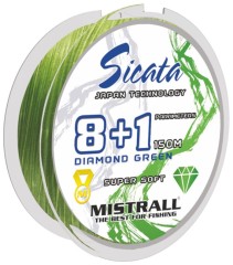 Pletená Šnúra Mistrall Sicata JGS X8+1 Zelená 150m Pletená Šnúra Mistrall Sicata JGS X8+1 Zelená 150m