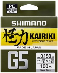 Pletena Šňura Shimano Kairiki G5 Steel Grey 150m