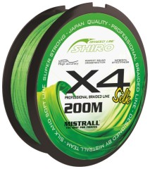 Pletena Špaga Mistrall Shiro Pletena Riba X4 200m 0,17mm/15,1kg