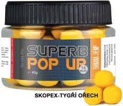 Plovući Boilies Carp Zoom Superb Pop-Ups 16mm 40gr Scopex-Tygří Ořech