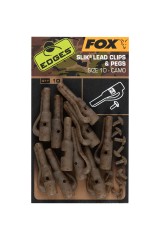 Prevlačenje Fox Edges Camo Slik Lead Clip + Pegovi Velikost 10