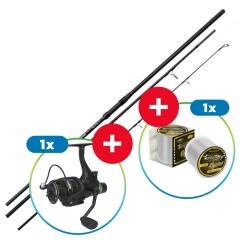 Prút Mikado Intro Carp II 3,60m 3,00lb + Navijak Mikado Nexton + Vlasec Territory