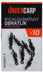 Rýchlovýmenný obratlík otočná vrtvička UnderCarp Veľkosť 8 Rýchlovýmenný obratlík otočná vrtvička UnderCarp Veľkosť 8