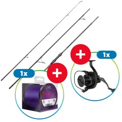 Šaranski set Delphin CorsaBlack NERO 3,60m 3dijela + 8T + 0,30mm