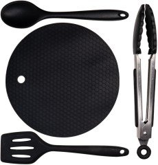 Set posuđa Giants Fishing Silikon s podloškom Eazi Utensil Set