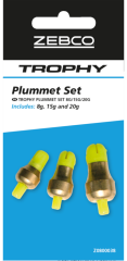 Set Zateže Zebco Trophy Plummet Set 8g/15g/20g Set Zateže Zebco Trophy Plummet Set 8g/15g/20g